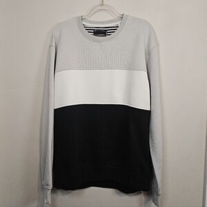 Denim & Flower Gray, White, and Black Sweatshirt Men's Size Medium